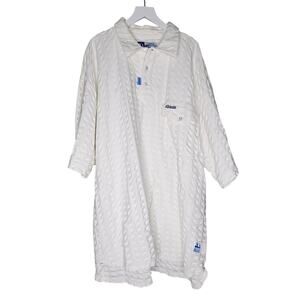 Akademiks Polo Shirt XXL White Short Sleeve Casual 90s Y2K‎ Flap Pocket